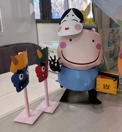 あんしんセンターにこまるクラフト人形(節分)